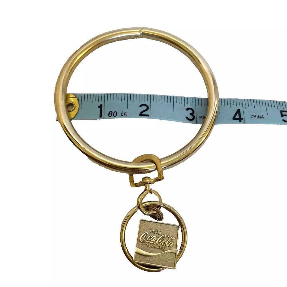 Enjoy Coca Cola Bracelet Keyring Gold Wrist Opening 3.5 Dangle Charm